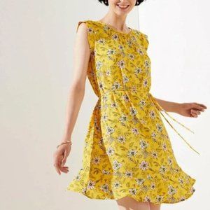 LOFT Yellow Floral Dress